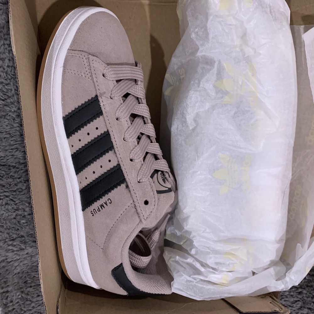 Adidas Campus 00s J Putty Grey Core Black Gum Kids Sneakers HP3661 Size 6Y